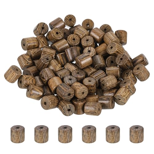 HARFINGTON Zylinder-Holzperlen, 8 x 8 mm, kleine Holzperlen für Bastelarbeiten, Armbänder, Armbänder, Halsketten, Schmuckherstellung, Khakibraun, 100 Stück HARFINGTON Zylinder-Holzperlen, 8 x 8 mm, kleine Holzperlen für Bastelarbeiten, Armbänder, Armbänder, Halsketten, Schmuckherstellung, Khakibraun, 100 Stück von HARFINGTON