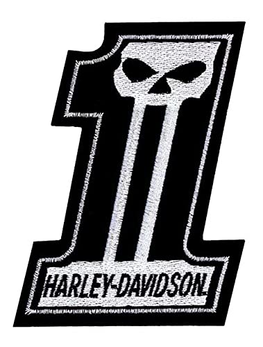 Harley-Davidson 3 in. Embroidered Dark Custom #1 Skull Small Emblem Sew-On Patch Harley-Davidson 3 in. Embroidered Dark Custom #1 Skull Small Emblem Sew-On Patch von Harley-Davidson