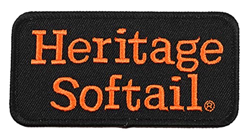 Harley-Davidson 4 in. Embroidered Heritage Softail Emblem Sew-On Patch - Black von HARLEY-DAVIDSON