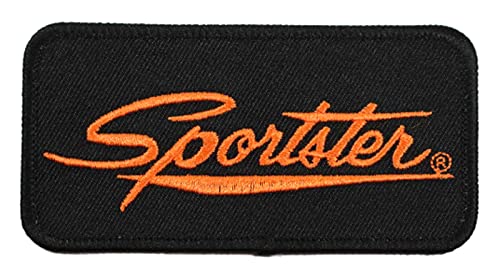 Harley-Davidson 4 in. Embroidered Sportster Emblem Sew-On Patch - Black/Orange von HARLEY-DAVIDSON