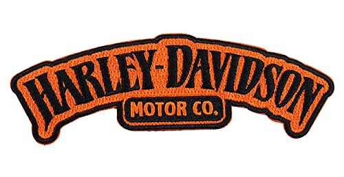 Harley-Davidson 6 in. Embroidered Haunted Harley Emblem Sew-On Patch - Orange von HARLEY-DAVIDSON
