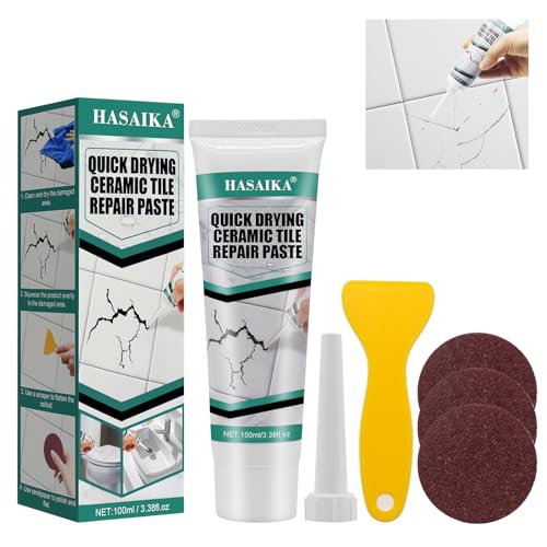HASAIKA® Fliesen Reparaturpaste, Schnelle Wandspachtel, Wandreparatur Set,Trockenbauflicken Reparaturset mit Schaber,für Wandrestaurierung und Schnelle Reparatur von Rissen HASAIKA® Fliesen Reparaturpaste, Schnelle Wandspachtel, Wandreparatur Set,Trockenbauflicken Reparaturset mit Schaber,für Wandrestaurierung und Schnelle Reparatur von Rissen von HASAIKA