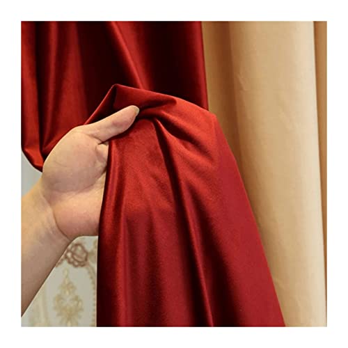 Vorhänge Vorhang, dick, luxuriös, schattierend, Samt, Wohnzimmer, Villa, gelb, rot, Stoff, Verdunkelungsvorhang, Tüll-Panel-Vorhänge mit Ösen oben Gardinen ( Color : Curtain , Size : 500x250cm 1ps ) Vorhänge Vorhang, dick, luxuriös, schattierend, Samt, Wohnzimmer, Villa, gelb, rot, Stoff, Verdunkelungsvorhang, Tüll-Panel-Vorhänge mit Ösen oben Gardinen ( Color : Curtain , Size : 500x250cm 1ps ) von HASMI