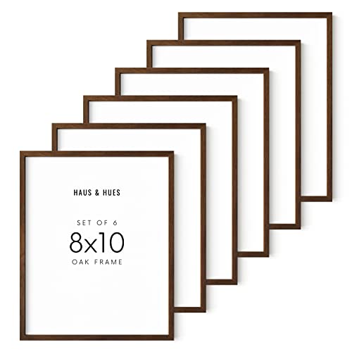 HAUS AND HUES Bilderrahmen-Set, 20,3 x 25,4 cm, 6 Stück, 20,3 x 25,4 cm, dunkles Holz-Bilderrahmen-Set, 6 Bilderrahmen für Wand, 20,3 x 25,4 cm, Bilderrahmen für 20,3 x 25,4 cm (Rahmen aus von HAUS AND HUES