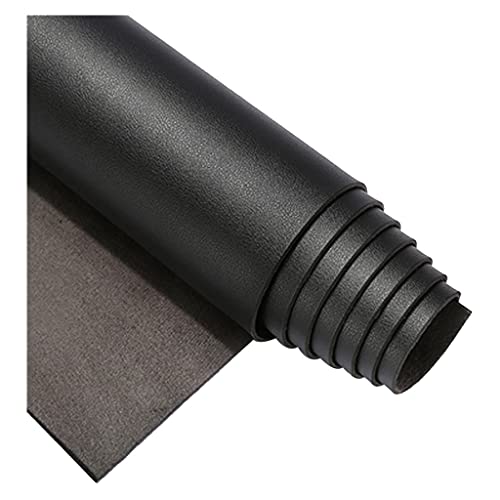 Kunstleder Stoff Leder Stoffrolle Luxus Kunstleder Wasserdicht feuerhemmende Sofa Autositzbezüge Polster Kunstleder Hirschleder Samtstoff, Meterware(Black,1.38X7m) von HAUTFENM