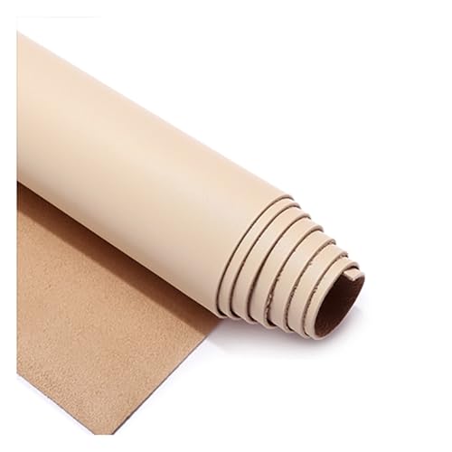 Kunstleder Stoff Leder Stoffrolle Luxus Kunstleder Wasserdicht feuerhemmende Sofa Autositzbezüge Polster Kunstleder Hirschleder Samtstoff, Meterware(Light apricot,1.38x0.5m) von HAUTFENM