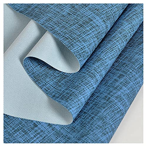 Kunstleder Stoff Leinenoptik PU Polsterstoff Meterware 138 cm Breit für Sofastuhl-Sitzbezug, Möbel, DIY Crafts(Blue-green,1.38X1m) von HAUTFENM