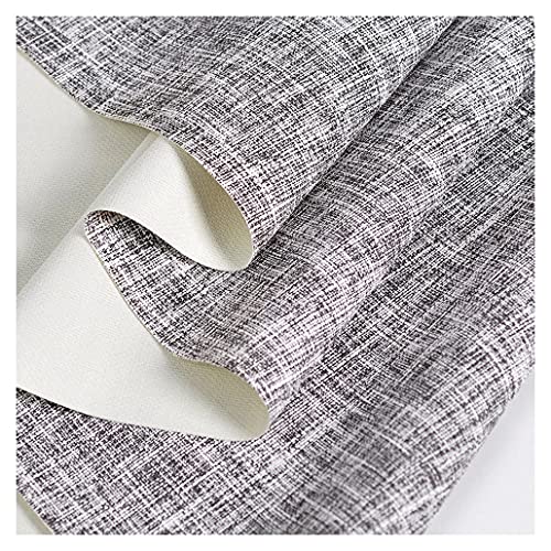 Kunstleder Stoff in Leinenoptik PU Lederimitat Polsterstoff Dekostoff Meterware 138x100cm für Heimwerker, Wohnaccessoires(Legant grey,1.38X2m) von HAUTFENM