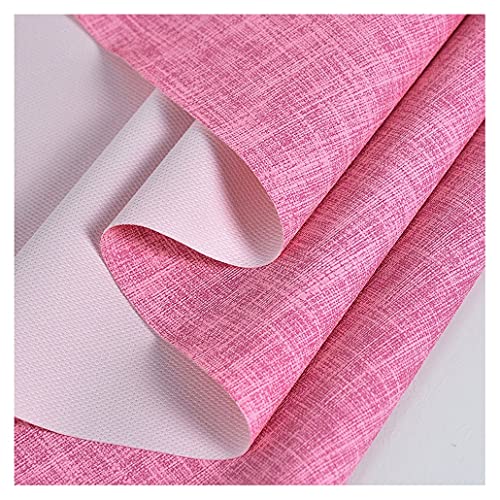 Kunstleder Stoff in Leinenoptik PU Lederimitat Polsterstoff Dekostoff Meterware 138x100cm für Heimwerker, Wohnaccessoires(Pink,1.38X2m) von HAUTFENM