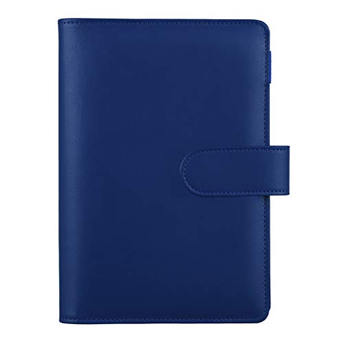 HAUTOCO A6 PU-Leder-Notizbuch, nachfüllbar, 6 Ringordner für A6-Füllpapier und Bargeld, Budget-Umschläge, lose Blätter, persönlicher Planer, Bindereinband mit magnetischer Schnalle, Marineblau HAUTOCO A6 PU-Leder-Notizbuch, nachfüllbar, 6 Ringordner für A6-Füllpapier und Bargeld, Budget-Umschläge, lose Blätter, persönlicher Planer, Bindereinband mit magnetischer Schnalle, Marineblau von HAUTOCO