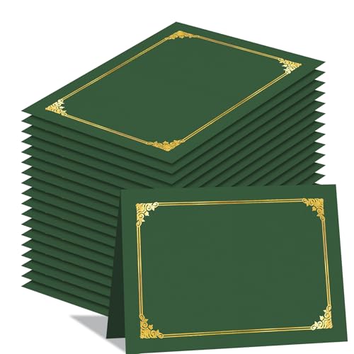 HAUTOCO Zeugnishalter, grüne Diplommappen, Zeugnismappen mit Goldfolienrand, für Briefgröße 21,6 x 27,9 cm, Karton, Auszeichnung, Dokument, Abschlussfeier, 50 Stück HAUTOCO Zeugnishalter, grüne Diplommappen, Zeugnismappen mit Goldfolienrand, für Briefgröße 21,6 x 27,9 cm, Karton, Auszeichnung, Dokument, Abschlussfeier, 50 Stück von HAUTOCO