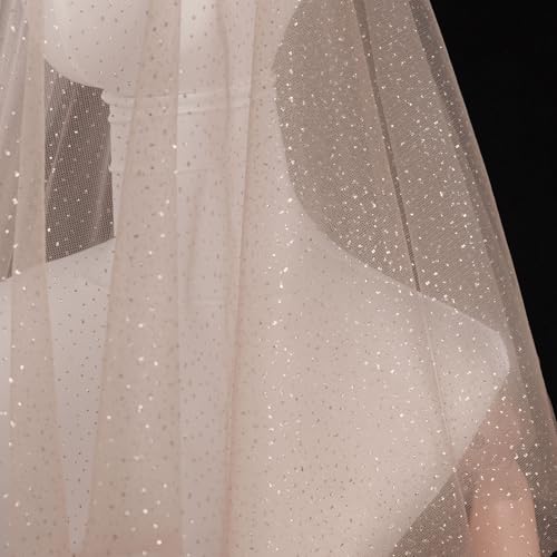 HAVII 152,4 cm x 91,4 cm Champagnerfarbener Glitzertüllstoff, Pailletten-Tüllband für Hochzeitsbögen, Vorhänge, Fotografie, Hintergrund, Dekoration, Brautschleier, Tutu, Röcke, DIY, Nähen, Basteln HAVII 152,4 cm x 91,4 cm Champagnerfarbener Glitzertüllstoff, Pailletten-Tüllband für Hochzeitsbögen, Vorhänge, Fotografie, Hintergrund, Dekoration, Brautschleier, Tutu, Röcke, DIY, Nähen, Basteln von HAVII