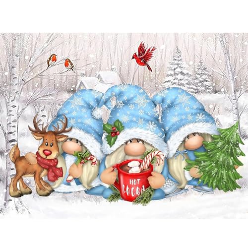 HAWILL Weihnachten Diamond Painting, 5D Zwerge Diamant Painting Bilder Erwachsene Weihnachten Gnome Winter DIY Diamond Painting Bilder für Home Dekor 30x40cm HAWILL Weihnachten Diamond Painting, 5D Zwerge Diamant Painting Bilder Erwachsene Weihnachten Gnome Winter DIY Diamond Painting Bilder für Home Dekor 30x40cm von HAWILL