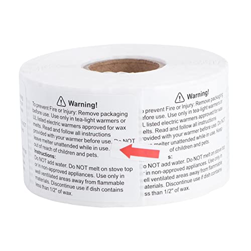 HAWILLOSCH 1 Rolle Candle Warning Labels Aufkleber für Kerzengläser Selbstklebende für Wachs Leicht Abziehbar und Einfach Anzuwenden für Sicheres Kerzenmachen HAWILLOSCH 1 Rolle Candle Warning Labels Aufkleber für Kerzengläser Selbstklebende für Wachs Leicht Abziehbar und Einfach Anzuwenden für Sicheres Kerzenmachen von HAWILLOSCH