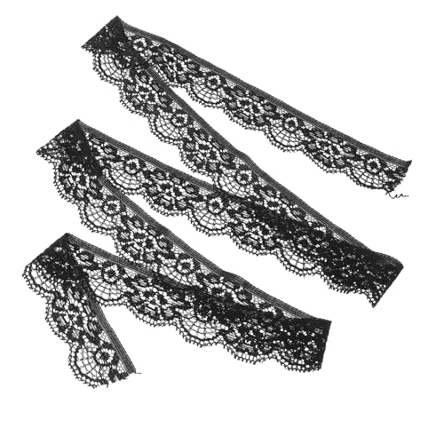 HAWILLOSCH 1 Rolle Schwarzes Gehäkeltes Spitzenband mit Floralem Muster und Gewelltem Rand für Nähprojekte Dekorationen und Diy Bekleidung HAWILLOSCH 1 Rolle Schwarzes Gehäkeltes Spitzenband mit Floralem Muster und Gewelltem Rand für Nähprojekte Dekorationen und Diy Bekleidung von HAWILLOSCH