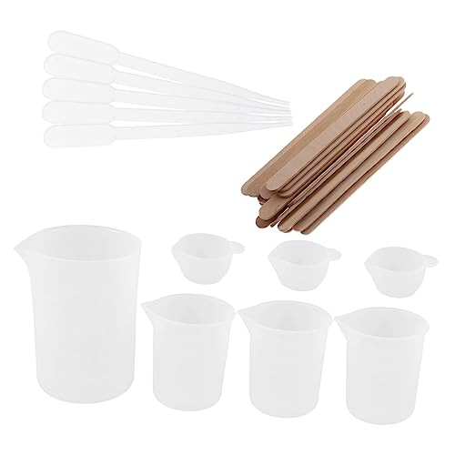 HAWILLOSCH 1 Satz Diy Messbecher für Epoxidharz Teiliges mit Rührstäben für Schmuckherstellung und Kunsthandwerk für Präzises HAWILLOSCH 1 Satz Diy Messbecher für Epoxidharz Teiliges mit Rührstäben für Schmuckherstellung und Kunsthandwerk für Präzises von HAWILLOSCH