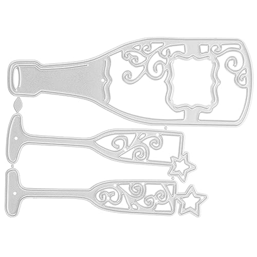 HAWILLOSCH 1 Satz Messerform -Set Herstellung Schneidwerkzeug Wein Prägung Schneiden Scrapbooking-Stanzformen Kohlenstoffstahl Silber von HAWILLOSCH