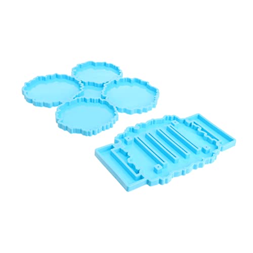 HAWILLOSCH 1 Satz Silikonform benutzerdefinierte Untersetzer drinnen Epoxidformen für die Küche Tassenform Form für Tablettuntersetzer Epoxidharz Untersetzer Formen Kieselgel Blau von HAWILLOSCH