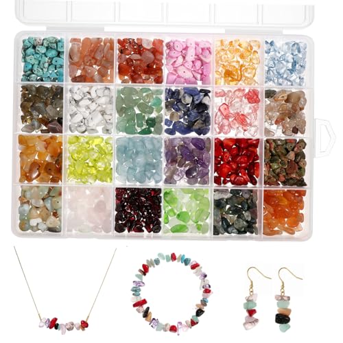 HAWILLOSCH 1 Schachtel Fach Box mit Unregelmäßigen Natursteinperlen Lose Stein Abstandsperlen Langlebig Wasserfest für DIY Schmuckherstellung Wie Armbänder Halsketten Ohrringe Kreative HAWILLOSCH 1 Schachtel Fach Box mit Unregelmäßigen Natursteinperlen Lose Stein Abstandsperlen Langlebig Wasserfest für DIY Schmuckherstellung Wie Armbänder Halsketten Ohrringe Kreative von HAWILLOSCH