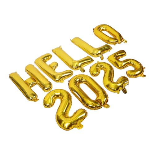 HAWILLOSCH Riesen Luftballon Riesenzahl Ballon Hello Von Luftballons Glänzende Dekorative Partyluftballons Für Silvester Und Neujahrsfeiern 1 Set Für Festliche Anlässe Und Partys von HAWILLOSCH
