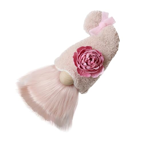 HAWILLOSCH 1 Stück gesichtslose Puppe büroradio bürolocher strandparty weinkühlstab bastelzeug gefüllte Zwerge plüsch Wohnkultur Heimdekoration Puppenspielzeug für Gnom-Puppe Holz Rosa von HAWILLOSCH