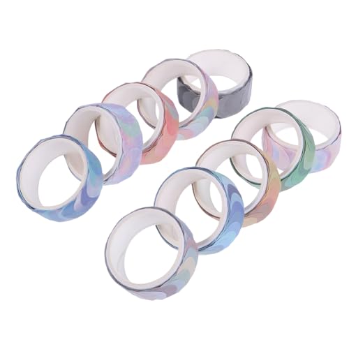 HAWILLOSCH 10 Rollen Dekorative Aufkleber für die Tasche Farben Punkt dekoratives Klebeband Vielfalt Schrott Pastell Scrapbook-Washi-Tape Klebebandmaskierung Klebeband Washi Abdeckband Papier von HAWILLOSCH