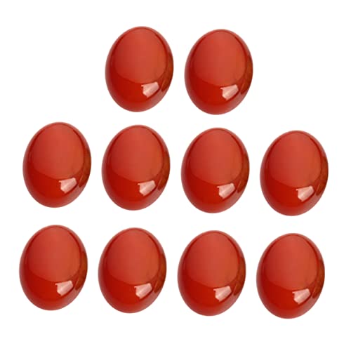 HAWILLOSCH 10 Stück Achat-Edelstein-Patch Agate für Schmuckherstellung Edelsteine für Uhrdekoration Schmuckherstellungssets für Erwachsene Cabochons Reiz Zeitsteinzubehör zum Selbermachen rot von HAWILLOSCH