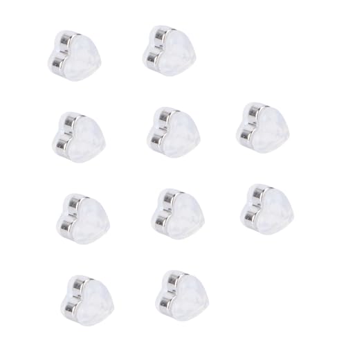 HAWILLOSCH 10 Stück Silikon-herz-ohrstöpsel Ohrringe Ohrschmuck Selber Machen Charm-anhänger Für Diy Ohrring-diy-material Herzförmiges Ohrring-accessoire Anhänger Charme Kieselgel Silver von HAWILLOSCH