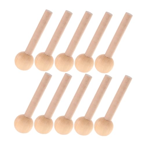 HAWILLOSCH 10 Stück Teiliges Holzrundstäbe aus Buchenholz für Shaker Pegs und Holzlochwandhaken Stabile Sichere Holzstäbe zum Basteln Modellbau und Vielseitiger Verwendung von HAWILLOSCH