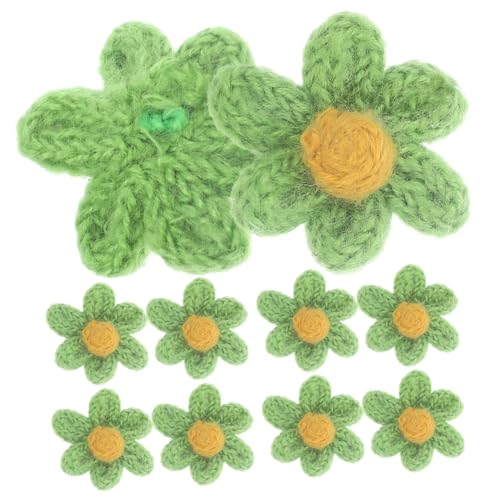 HAWILLOSCH 10 Stück Teiliges Wollblumen Patches für Diy Nähprojekte Dekorative Applikationen für Kleidung und Taschen Hautfreundlich Langlebig und Vielseitig Einsetzbar von HAWILLOSCH
