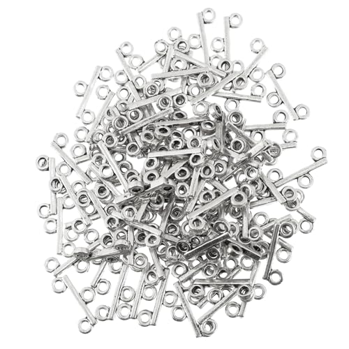 HAWILLOSCH 100 Stück Diy Schmuckverschlüsse für Armbänder Robuste Verbindungselemente für Bastelprojekte Vielseitige Schmuckherstellung Zubehör im Antiken Silberdesign HAWILLOSCH 100 Stück Diy Schmuckverschlüsse für Armbänder Robuste Verbindungselemente für Bastelprojekte Vielseitige Schmuckherstellung Zubehör im Antiken Silberdesign von HAWILLOSCH