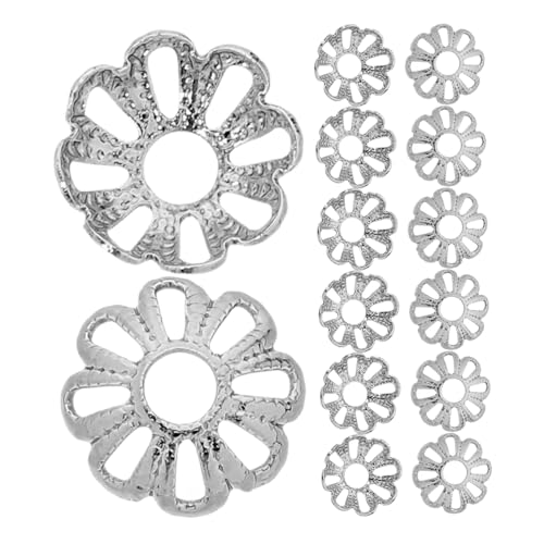 HAWILLOSCH 100 Stück Metall Perlenkappen Blütenform Hohl Spacer Endkappen Schmuckzubehör für Halsketten Armbänder Ohrringe DIY Schmuckherstellung HAWILLOSCH 100 Stück Metall Perlenkappen Blütenform Hohl Spacer Endkappen Schmuckzubehör für Halsketten Armbänder Ohrringe DIY Schmuckherstellung von HAWILLOSCH