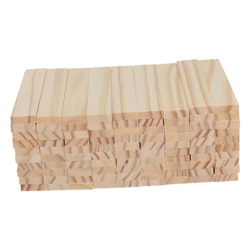 HAWILLOSCH 100 Stück Rechteckige Holzdübelstangen: Holzbausteine ​​zum Basteln – Unbehandelte Hartholzstäbe Für Holzarbeiten, Bastelarbeiten Und Heimwerker von HAWILLOSCH