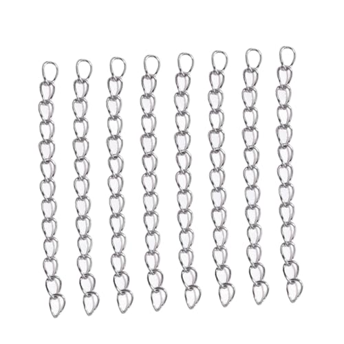 HAWILLOSCH 100 Stück Teiliges Edelstahl Verlängerungsketten DIY Schmuckketten Basteln Zubehör für Halsketten Armbänder Damen Charmante Accessoires HAWILLOSCH 100 Stück Teiliges Edelstahl Verlängerungsketten DIY Schmuckketten Basteln Zubehör für Halsketten Armbänder Damen Charmante Accessoires von HAWILLOSCH