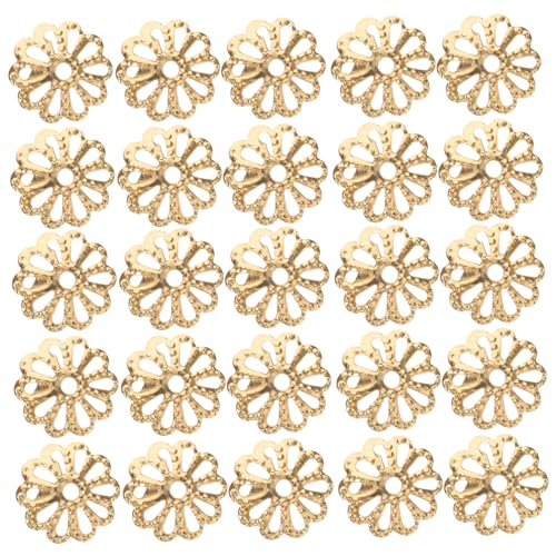 HAWILLOSCH 1000Stücke Metallperlenkappen Blumenförmige Schmuckkappen für DIY Armbänder und Halsketten Langlebig und Rostbeständig Bastelzubehör für von HAWILLOSCH