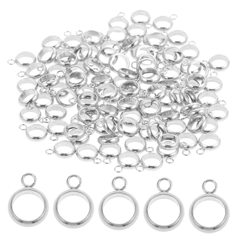 HAWILLOSCH 100Stücke Abstandshalter Perlen mit Schlaufen für DIY Armbänder Halsketten und Schmuckherstellung Rostfrei für Bastelprojekte von HAWILLOSCH