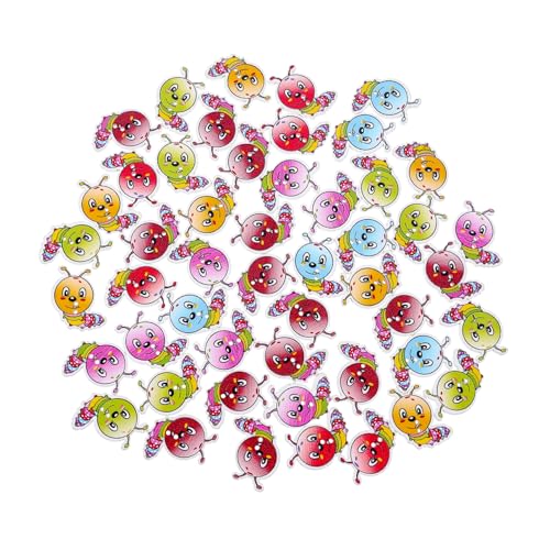 HAWILLOSCH 100Stücke DIY Holzknöpfe Cartoon Buttons für Dekorationen Hochwertige Holzknopf Dekorationen für Kleidung Basteln und Nähprojekte Glatte Oberfläche Langlebig HAWILLOSCH 100Stücke DIY Holzknöpfe Cartoon Buttons für Dekorationen Hochwertige Holzknopf Dekorationen für Kleidung Basteln und Nähprojekte Glatte Oberfläche Langlebig von HAWILLOSCH