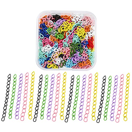 HAWILLOSCH 100Stücke Halskette Extender Ketten für DIY Schmuck Erweiterungsketten für Armbänder und Halsketten Verbindungsketten für Designs von HAWILLOSCH