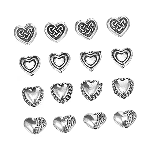 HAWILLOSCH 100Stücke Herzförmige DIY Spacer Perlen für Armbänder und Schmuckzubehör für Bastelprojekte Langlebig und Praktisch für Designs von HAWILLOSCH