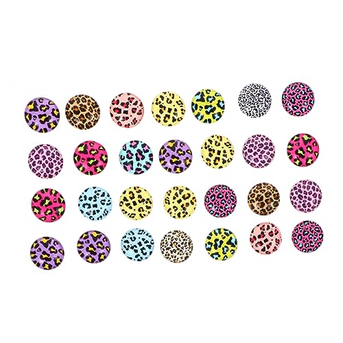 HAWILLOSCH 100Stücke Leopard Muster Patches für DIY Schmuck Edelstein Patches mit Verschiedenen Designs für Anhänger Armbänder und Halsketten Selbstklebend und Vielseitig von HAWILLOSCH