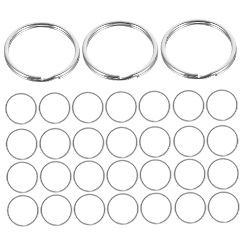 HAWILLOSCH 100Stücke Schlüsselringe Runde Schlüsselanhänger Ringe für DIY Handwerk Split Ringe für Schlüsselbund und Langlebig für Bastelprojekte von HAWILLOSCH
