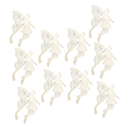 HAWILLOSCH 10Stücke Halbfertige Holzscheiben für DIY Bastelprojekte Holz Chips im Fairy Design für Dekoration und Kinderhandwerk von HAWILLOSCH