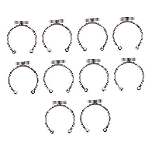 HAWILLOSCH 10Stücke Teiliges Ringbasen für DIY Schmuck Verstellbare Fingerring Tabletts mit Basis für Ringkreationen Langlebige HAWILLOSCH 10Stücke Teiliges Ringbasen für DIY Schmuck Verstellbare Fingerring Tabletts mit Basis für Ringkreationen Langlebige von HAWILLOSCH