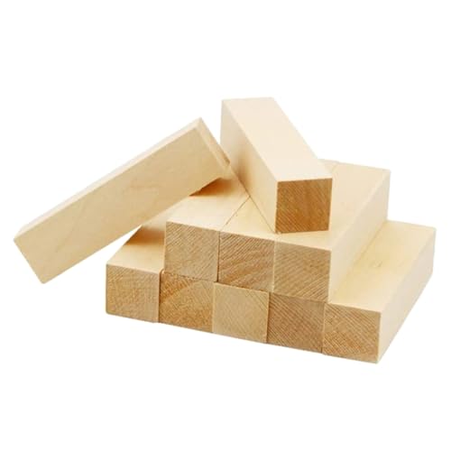 HAWILLOSCH 10Stücke Unbehandelte Holzschnitzblöcke Rechteckige Schnitzholzblöcke für DIY Projekte zum Basteln Bemalen und Schnitzen von Ornamenten und Dekorationen HAWILLOSCH 10Stücke Unbehandelte Holzschnitzblöcke Rechteckige Schnitzholzblöcke für DIY Projekte zum Basteln Bemalen und Schnitzen von Ornamenten und Dekorationen von HAWILLOSCH