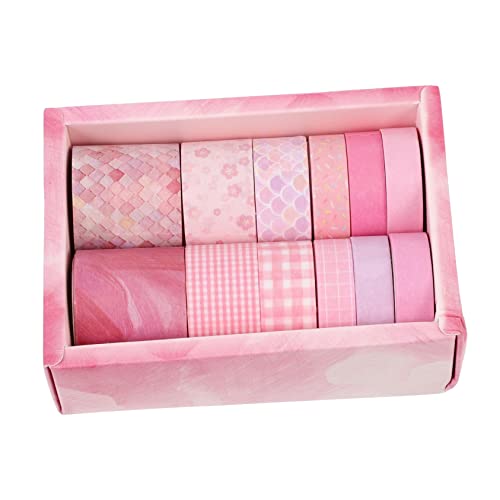 HAWILLOSCH 12 Rollen Papierbandaufkleber Diy Notebook Bänder Bastel-scrapbooking Sammelalbum Gemustert Lieferungen Diy-bänder Scrapbook-klebeband Selber Machen Klebrig Diy Washi Tapes Pvc von HAWILLOSCH
