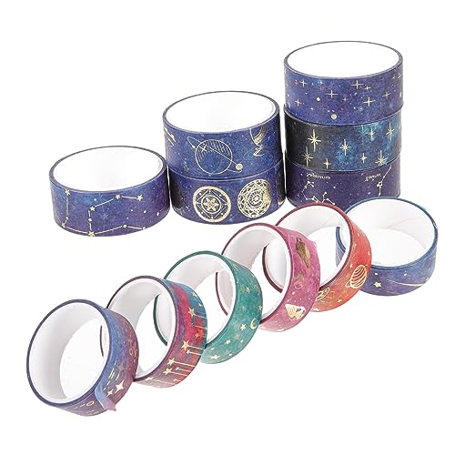 HAWILLOSCH 12 Rollen Sternenhimmel Washi Tape Washi Tape zum Aufzeichnen Washi-Tape-Aufkleber Tagebuchband Sammelalbum liefert Vintage-Scrapbooking-Washi-Tape Washi-Tape-Masse Flüsterpapier HAWILLOSCH 12 Rollen Sternenhimmel Washi Tape Washi Tape zum Aufzeichnen Washi-Tape-Aufkleber Tagebuchband Sammelalbum liefert Vintage-Scrapbooking-Washi-Tape Washi-Tape-Masse Flüsterpapier von HAWILLOSCH