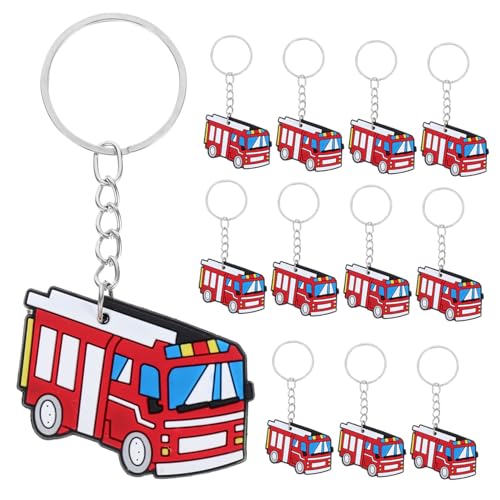 HAWILLOSCH 12 Stück Feuerwehrmann-schlüsselanhänger, Feuerwehrauto-schlüsselringe, Feuerwehrmann-partygeschenke, Feuerwehrauto-geburtstagsdekorationen, Feuerwehrmann-mottoparty-goody-vorräte HAWILLOSCH 12 Stück Feuerwehrmann-schlüsselanhänger, Feuerwehrauto-schlüsselringe, Feuerwehrmann-partygeschenke, Feuerwehrauto-geburtstagsdekorationen, Feuerwehrmann-mottoparty-goody-vorräte von HAWILLOSCH