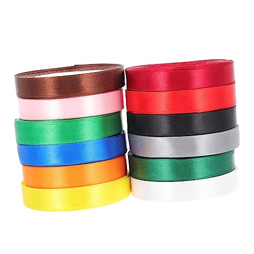 HAWILLOSCH 12 Stück Satinband Pastellfarben Dekoratives Geschenkband für Hochzeiten Partys und Diy Projekte Breit zum Verpacken von Geschenken und Süßigkeiten HAWILLOSCH 12 Stück Satinband Pastellfarben Dekoratives Geschenkband für Hochzeiten Partys und Diy Projekte Breit zum Verpacken von Geschenken und Süßigkeiten von HAWILLOSCH