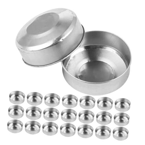 HAWILLOSCH 120 Stück Kerzendose aus Aluminium Tischkerzendekoration Hochzeit Kerzendekoration leere Kerzenbecher Reise-Zinnkerzen DIY -Kerzenherstellung Duftkerzenform Silver von HAWILLOSCH
