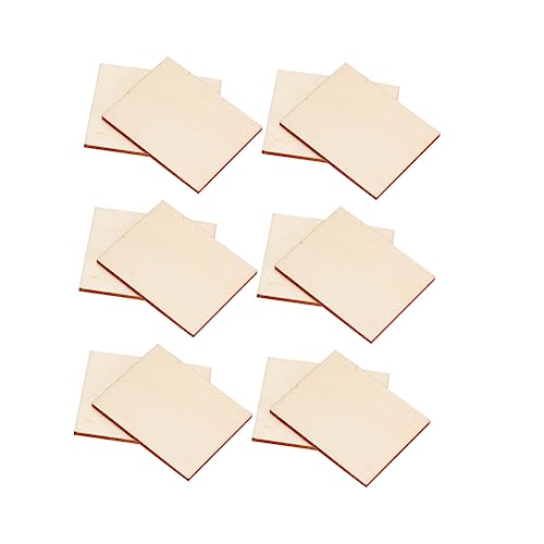HAWILLOSCH 120stücke Holzscheiben Rechteckige Holzplättchen Für Bastelprojekte Umweltfreundliches Material Für Dekorationen Und Kreative Handarbeiten Für Feste Und Anlässe von HAWILLOSCH